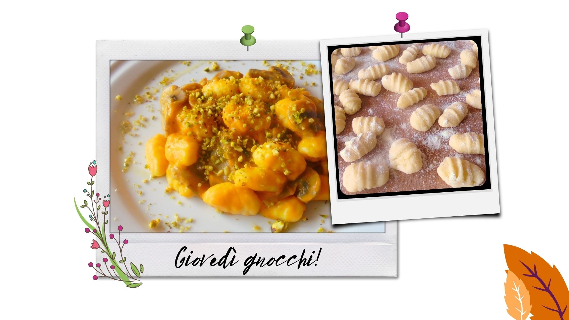 Gnocchi di patate con crema di zucca, funghi e granella di pistacchi | Ricetta e foto di Sara Scutti